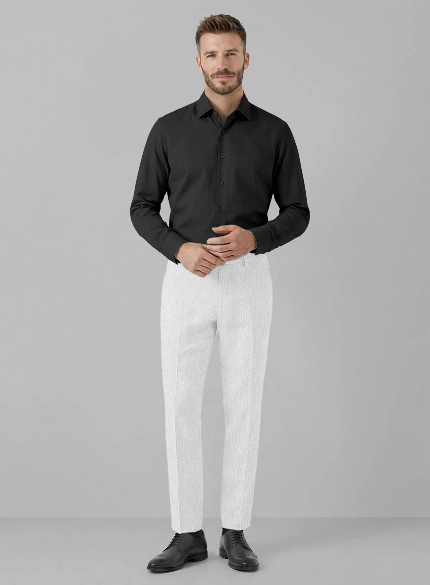 Solbiati White Seersucker Pants - Image 3