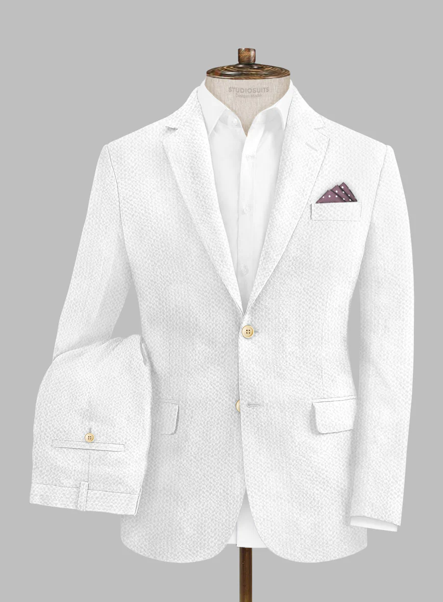 Solbiati White Seersucker Suit - Image 2