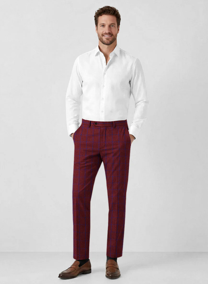 Solbiati Wine Checks Seersucker Pants - Image 3