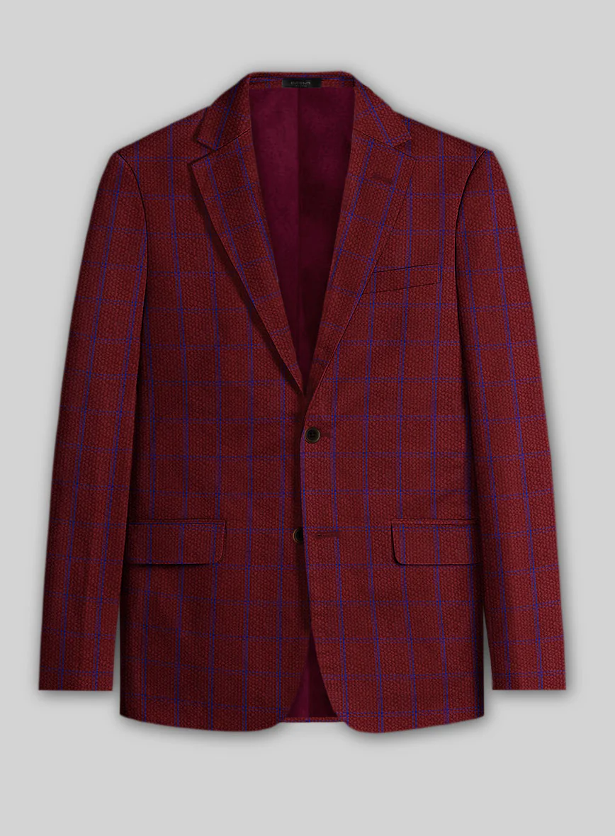 Solbiati Wine Checks Seersucker Suit - Image 4