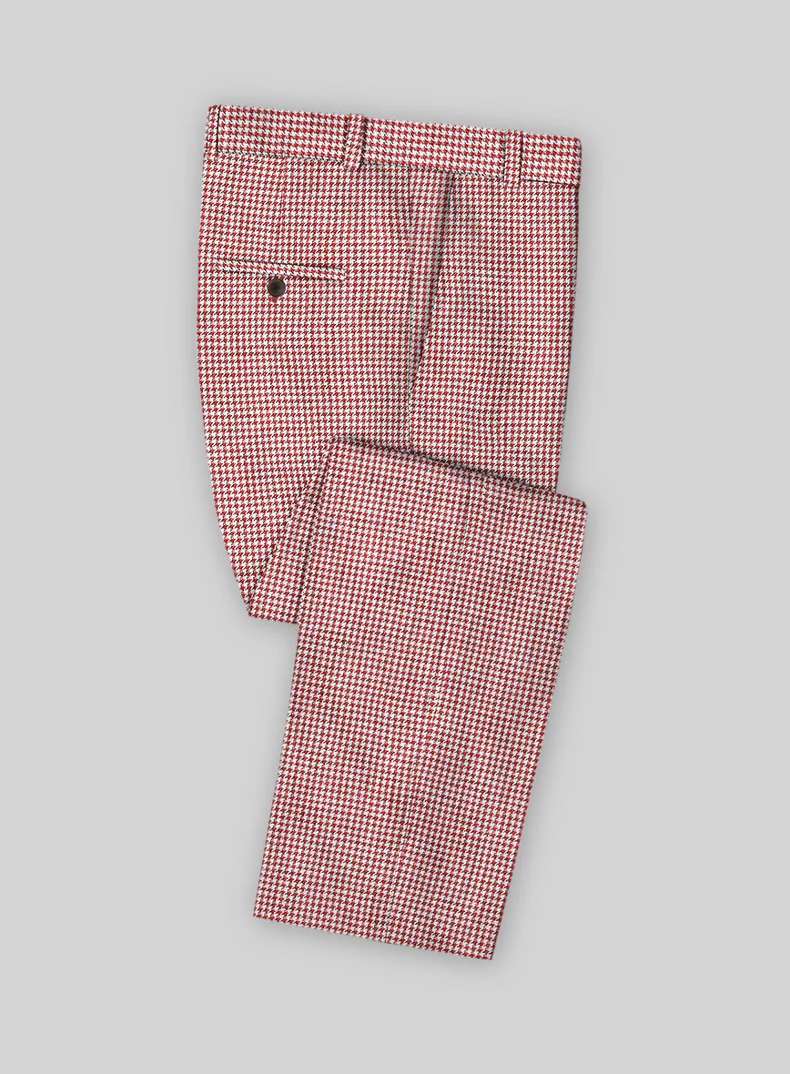 Solbiati Wine Houndstooth Linen Suit - Image 4
