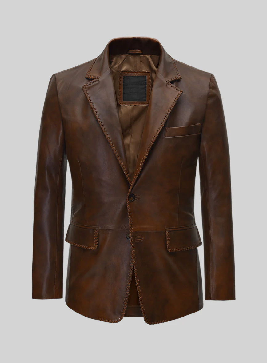 Spanish Brown Medieval Leather Suit - Image 4