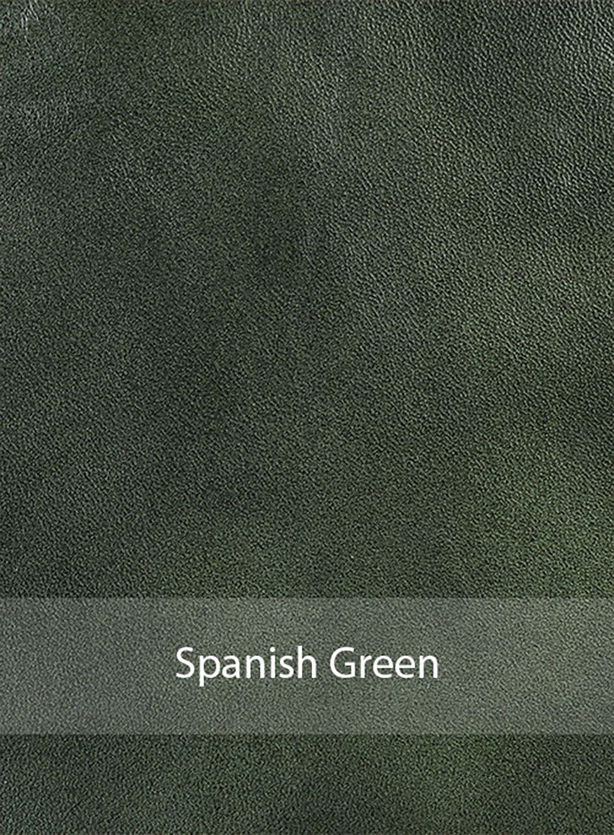 Spanish Green Leather Blazer - Image 7