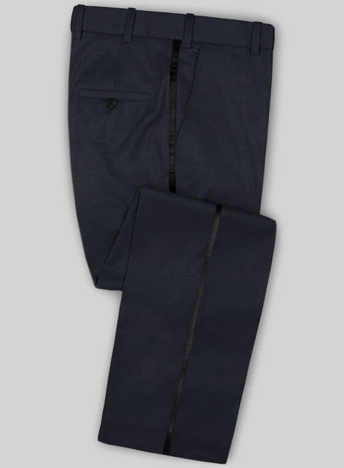 Special Agent Blue Wool Tuxedo Suit - Image 5