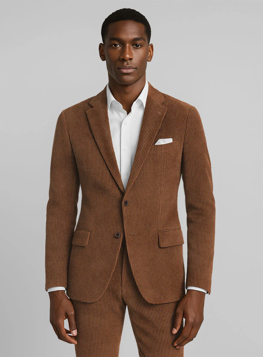 Spring Brown Corduroy Suit - Image 3