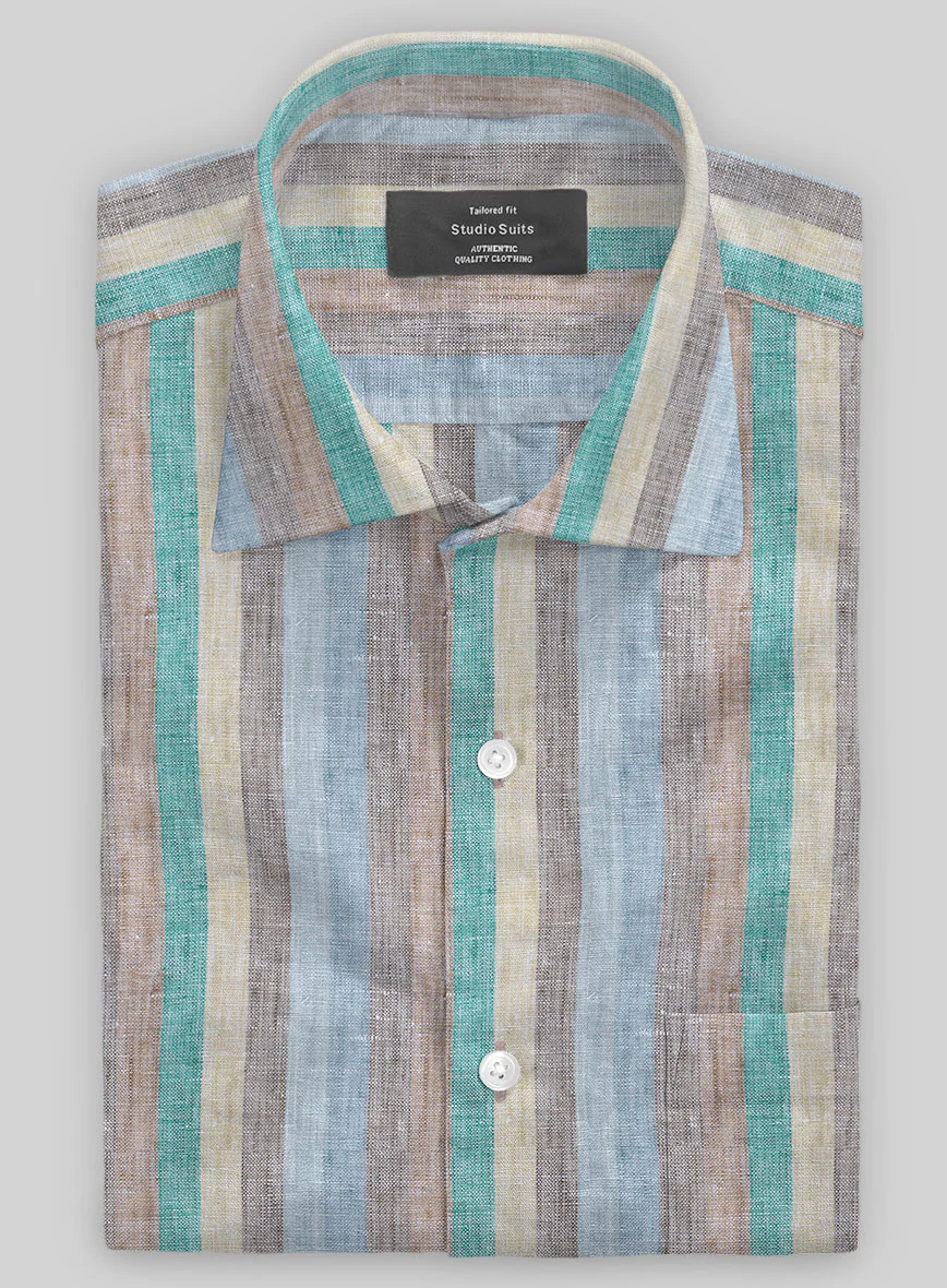 Stavan Stripe Linen Shirt - Image 2