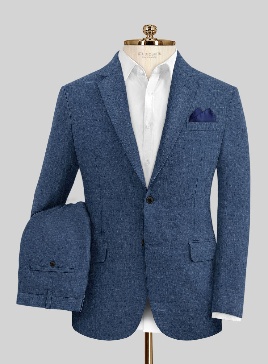 Stone Blue Linen Suit - Image 2