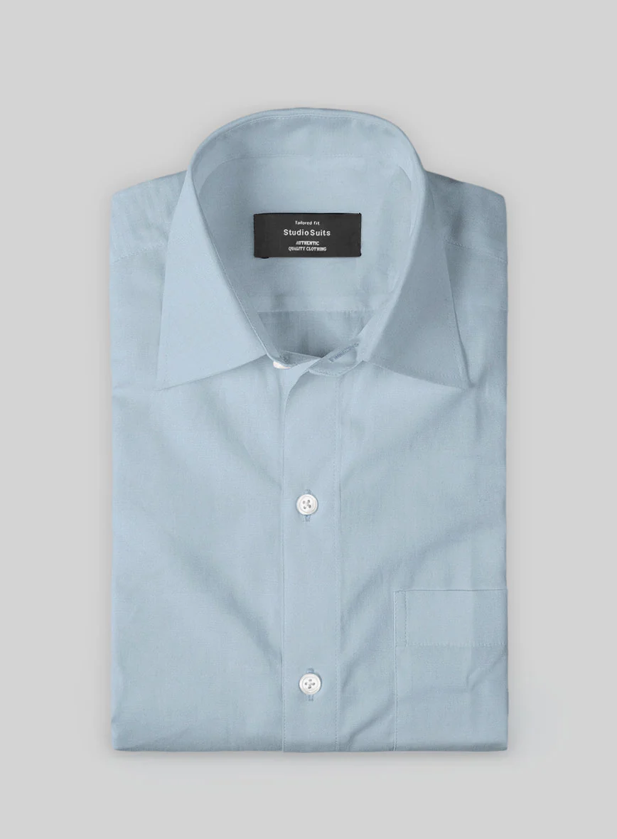 Storm Blue Cotton Shirt - Image 2