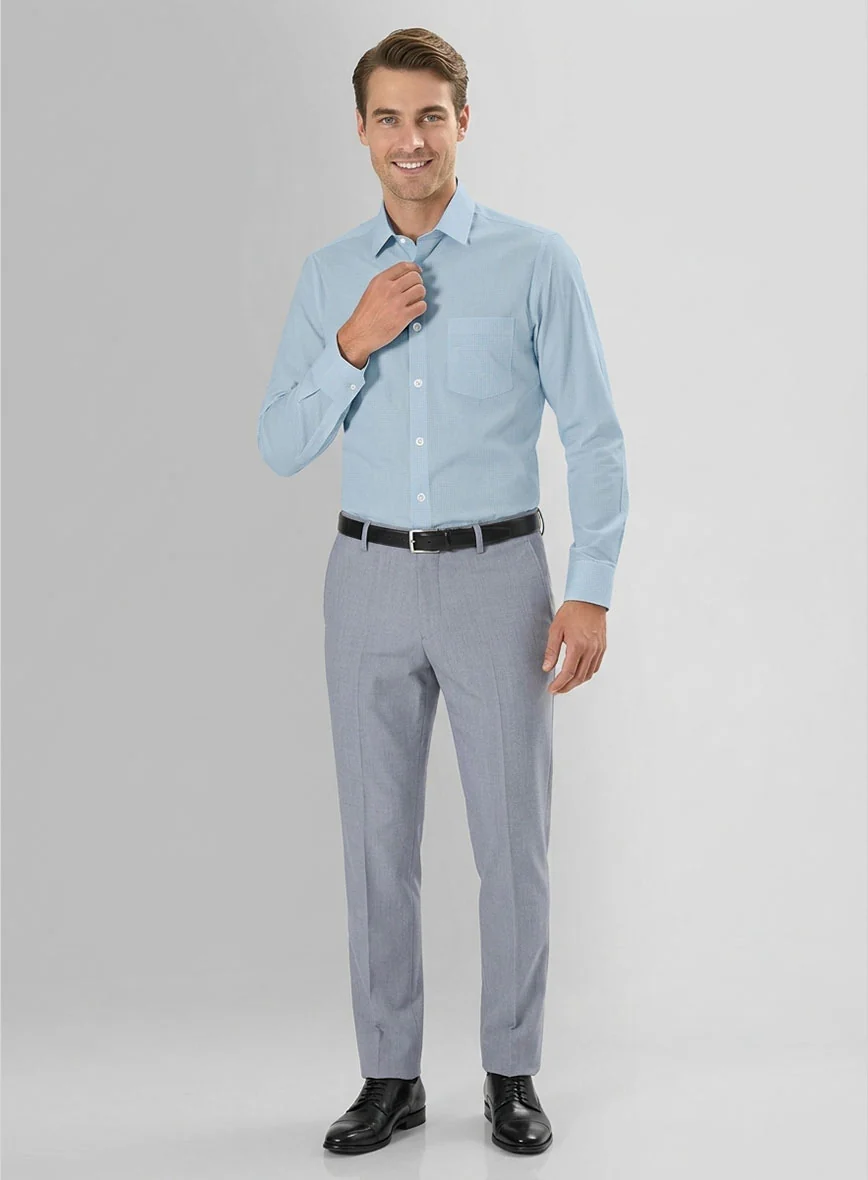 Storm Blue Cotton Shirt - Image 4