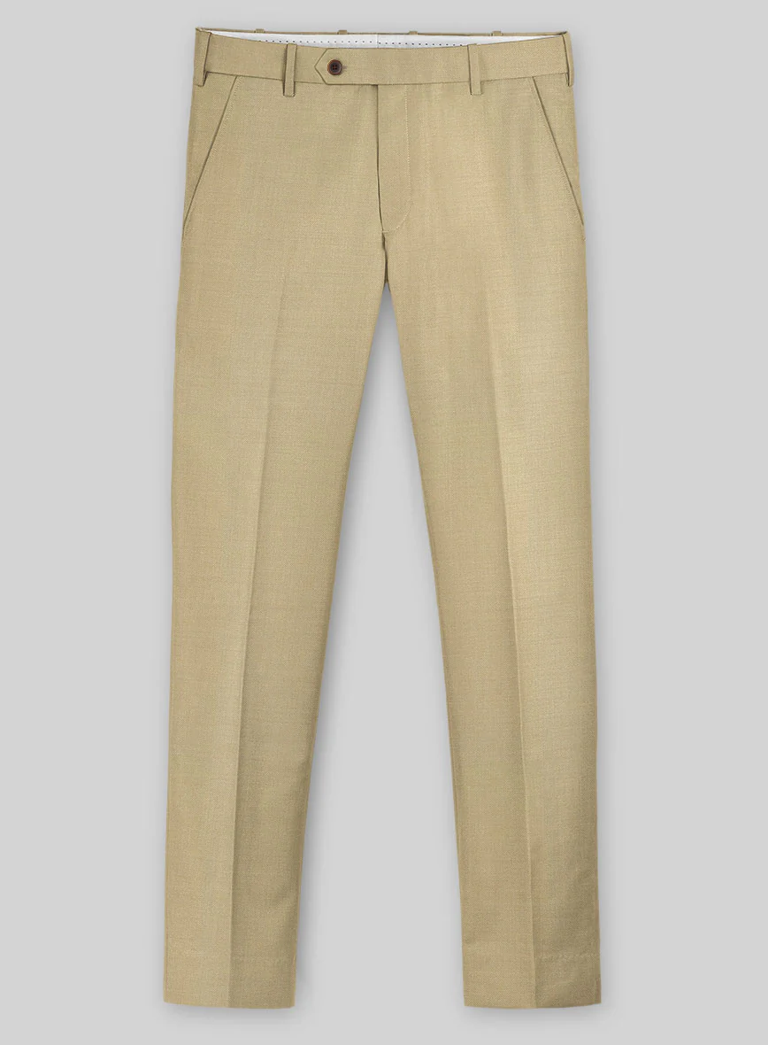 Stretch Beige Wool Suit - Image 5