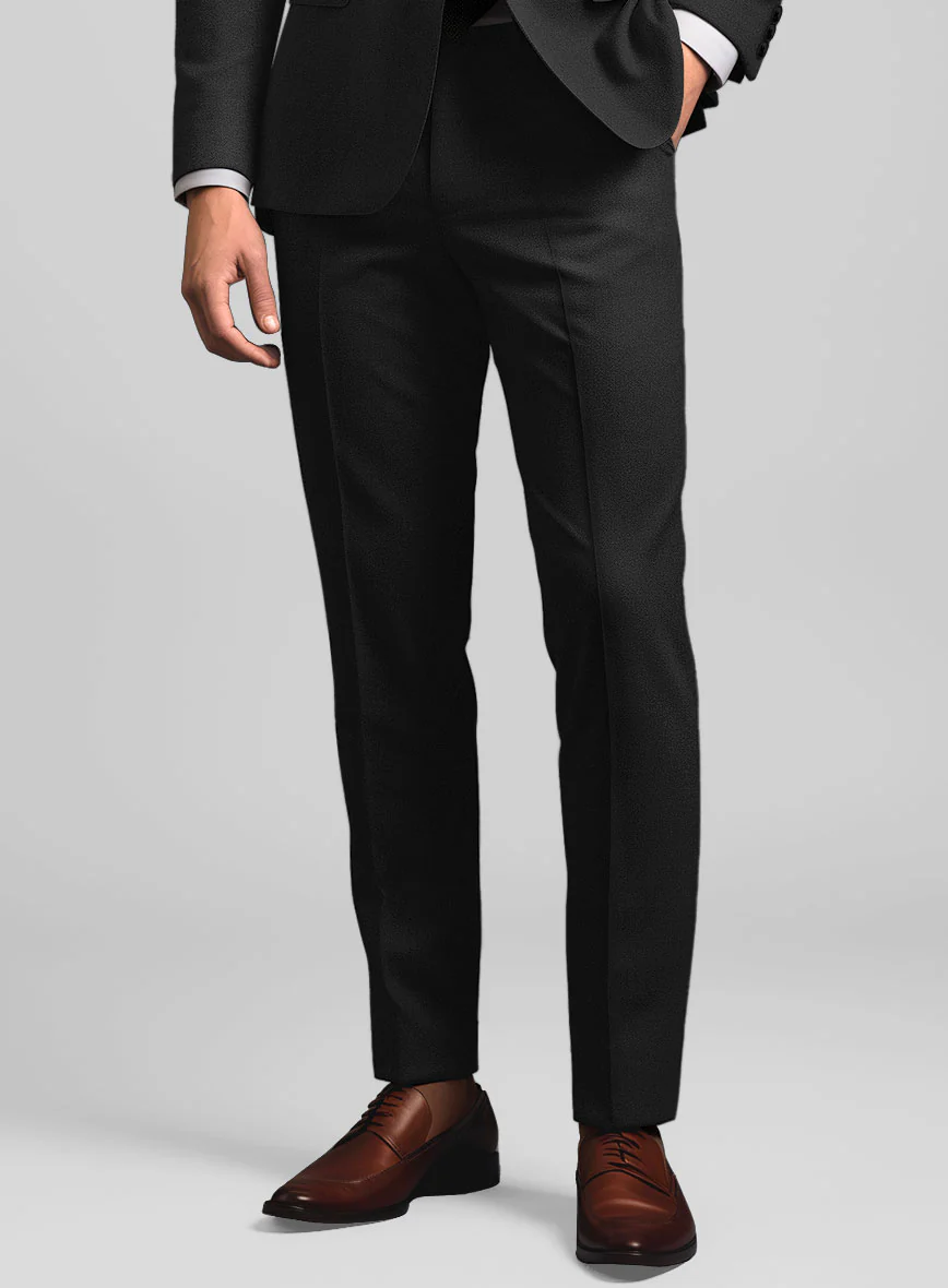 Stretch Black Wool Suit - Image 6