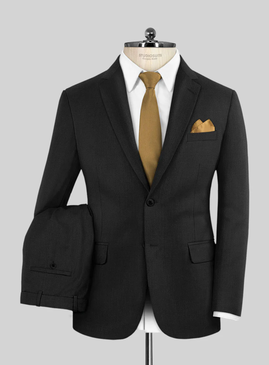 Stretch Black Wool Suit - Image 2