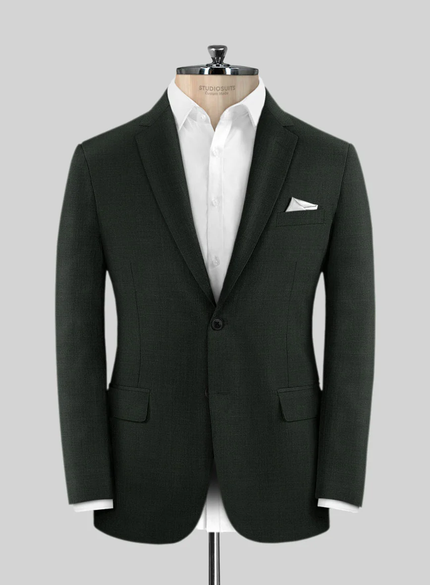 Stretch Green Wool Suit - Image 4