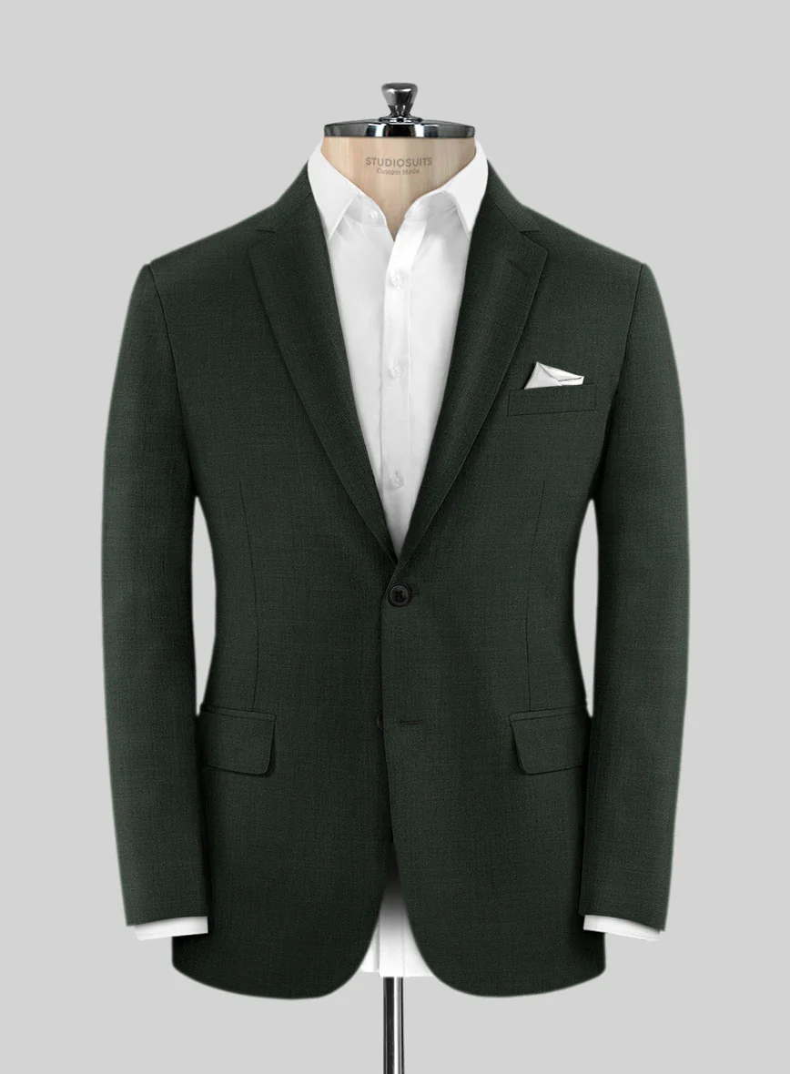 Stretch Green Wool Suit - Big & Tall - Image 4