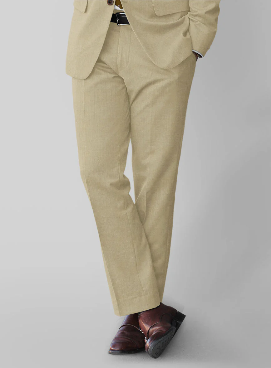 Stretch Khaki Wool Suit - Image 4