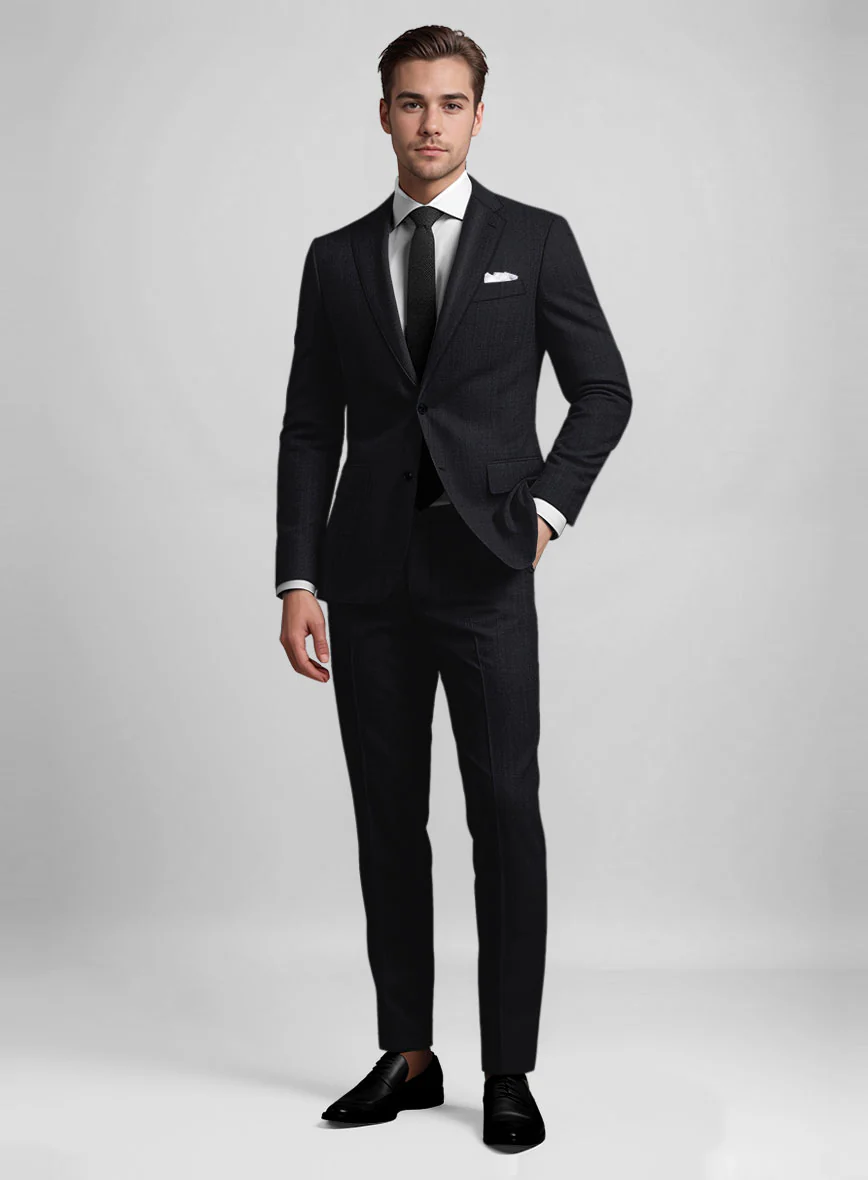Stretch Midnight Blue Wool Suit