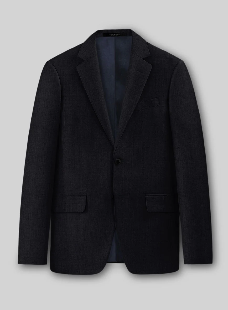 Stretch Midnight Blue Wool Suit - Image 2