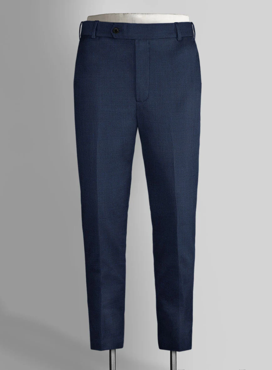 Stretch Royal Blue Wool Pants - Image 2
