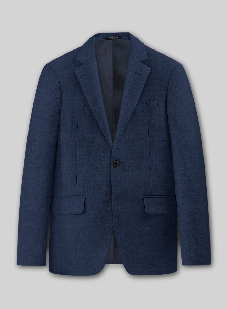 Stretch Royal Blue Wool Suit - Big & Tall - Image 3