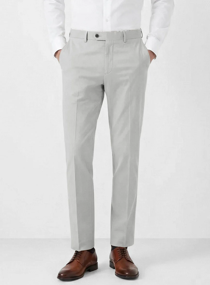 Stretch Summer Light Gray Chino Suit - Image 6