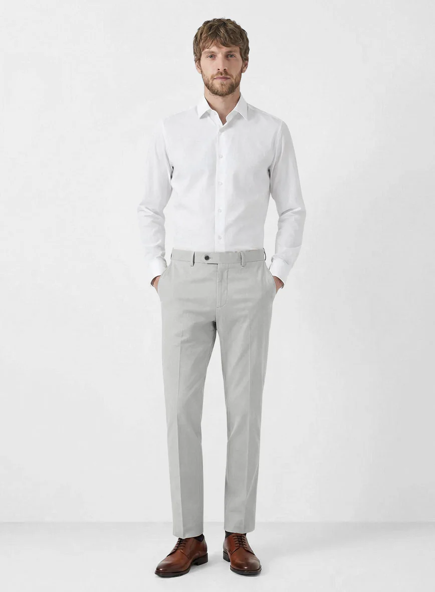 Stretch Summer Light Gray Chino Suit - Image 7