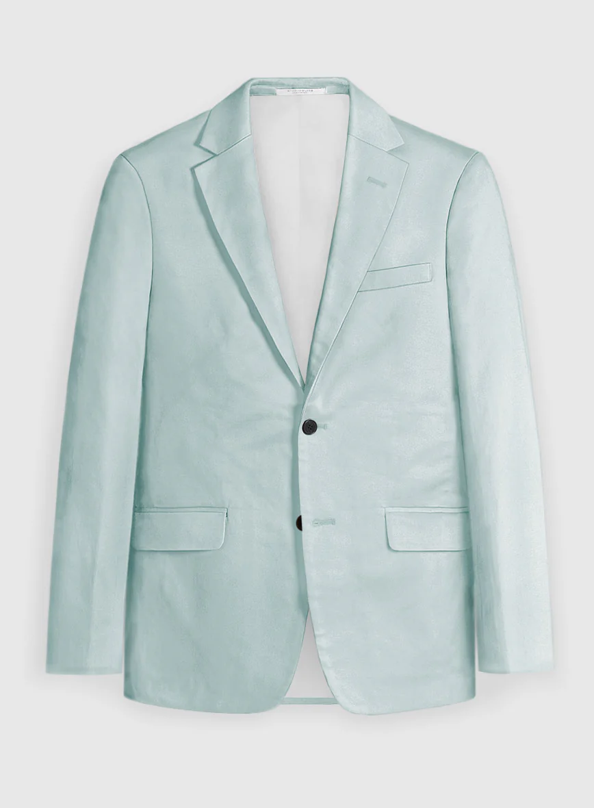 Stretch Summer Sky Blue Chino Suit - Image 4