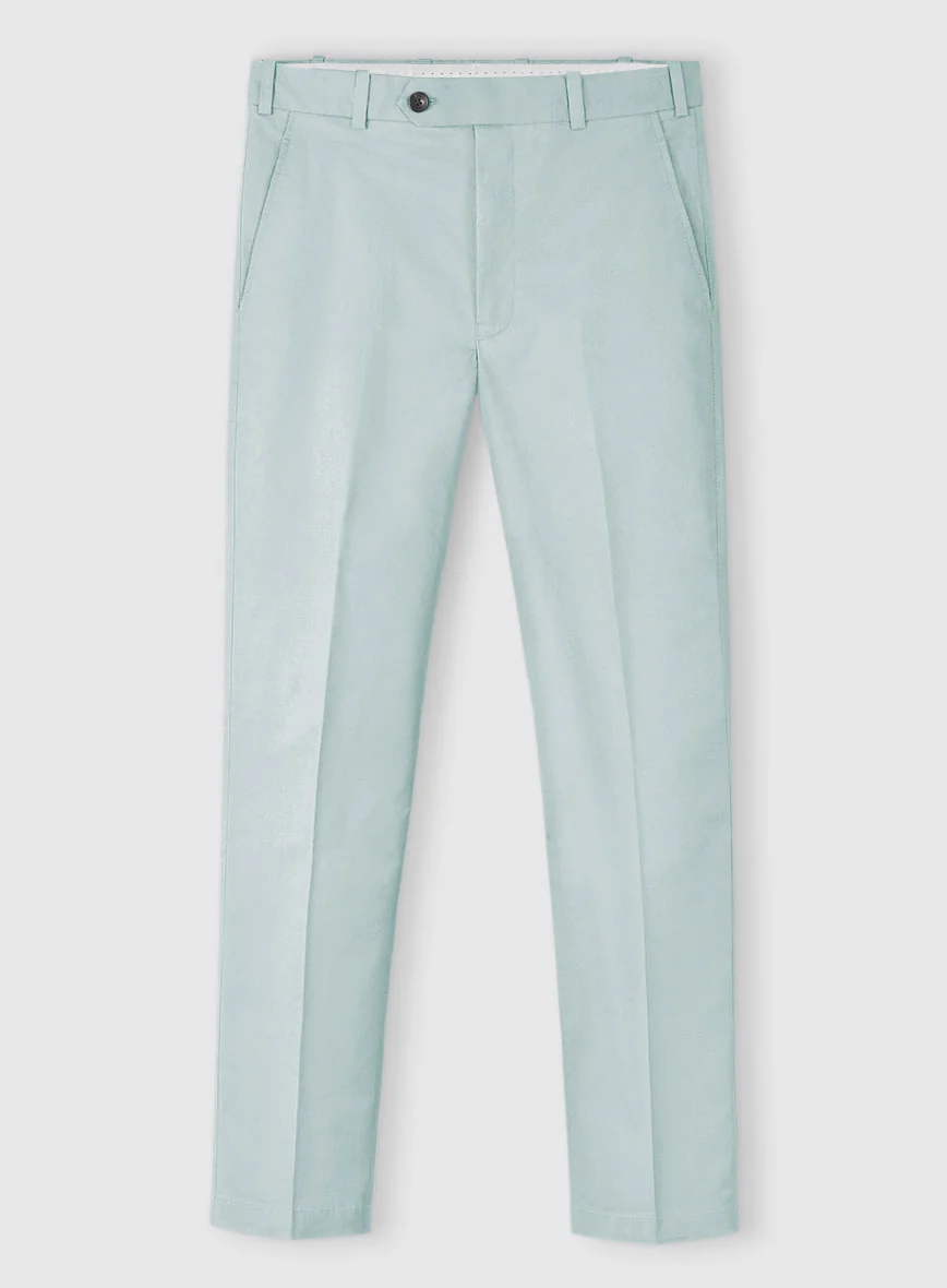 Stretch Summer Sky Blue Chino Suit - Image 6