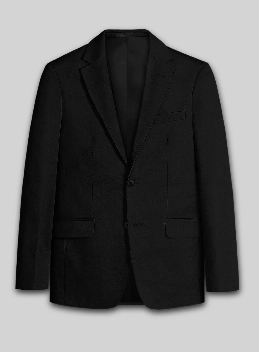 Stretch Summer Black Chino Suit - Image 3