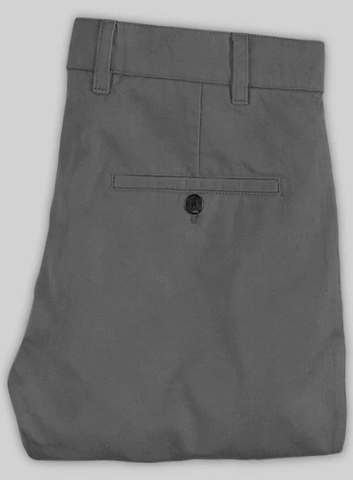 Washed Stretch Summer Gray Chino Pants - Image 2