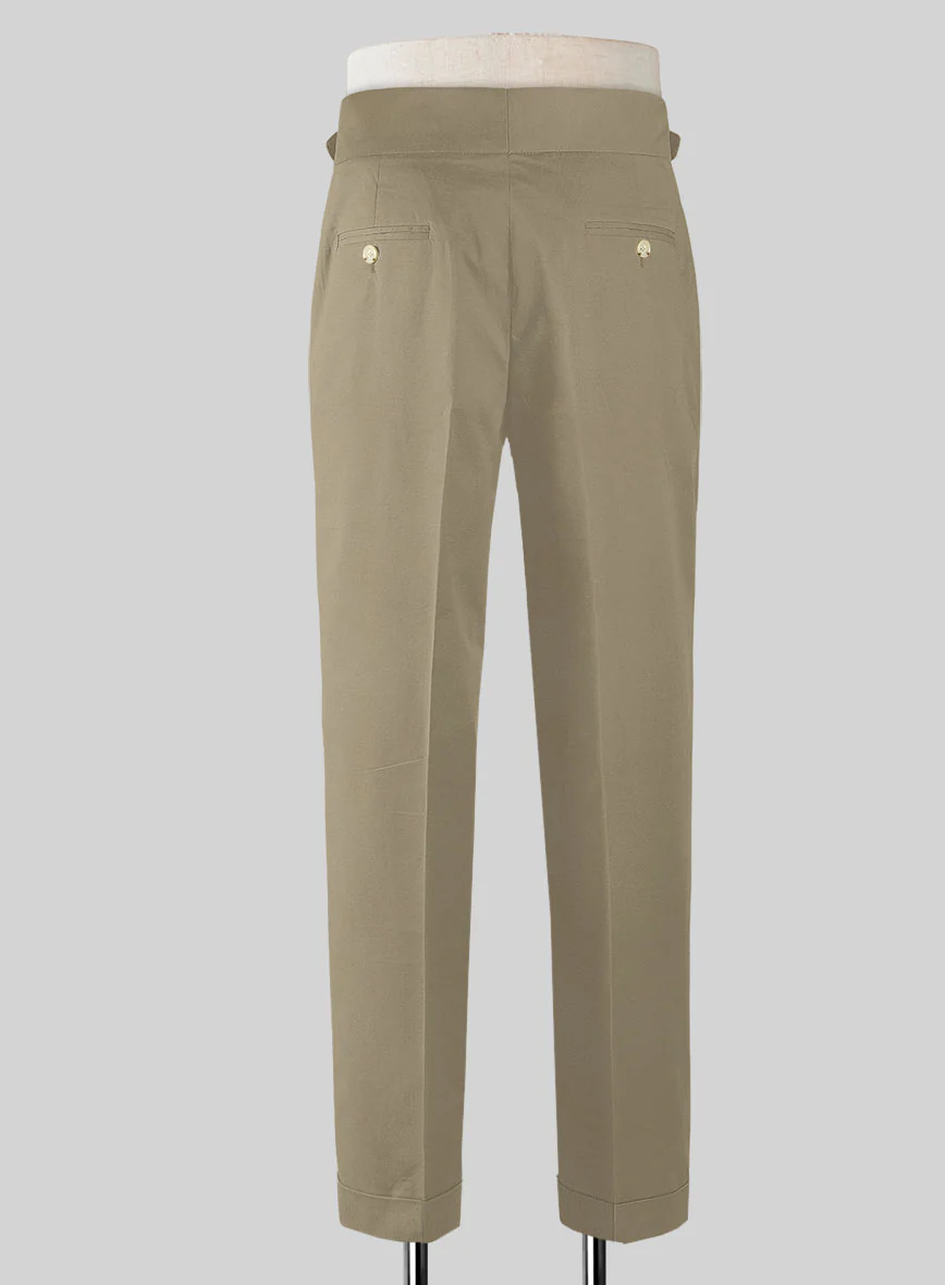 Stretch Summer Khaki Chino Gurkha Trousers - Image 2