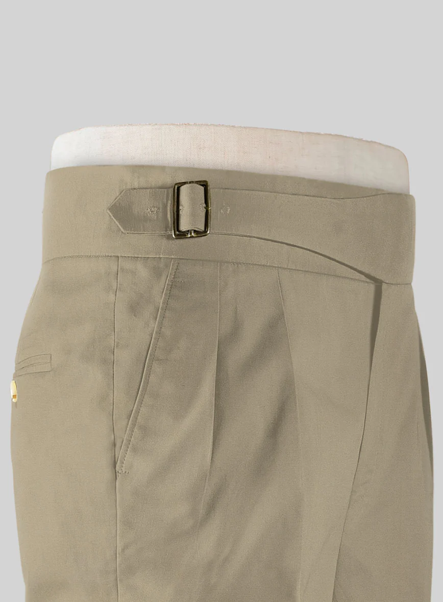 Stretch Summer Khaki Chino Gurkha Trousers - Image 3