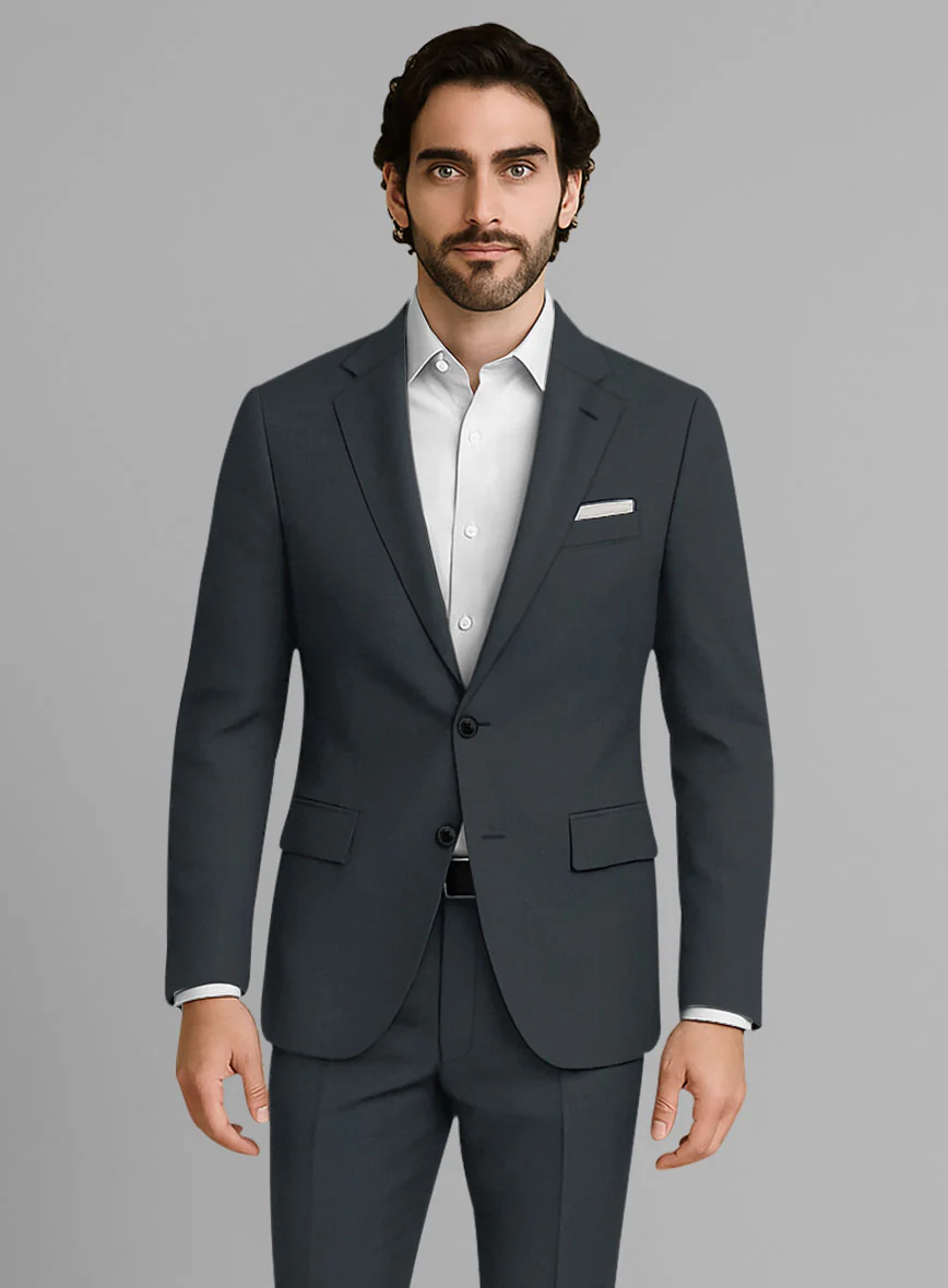 Stretch Summer Navy Blue Chino Jacket - Image 2