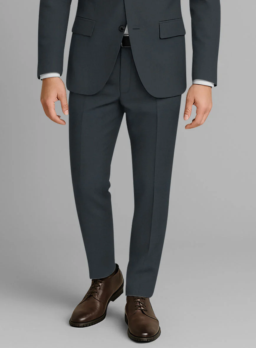 Stretch Summer Navy Blue Chino Suit - Image 5