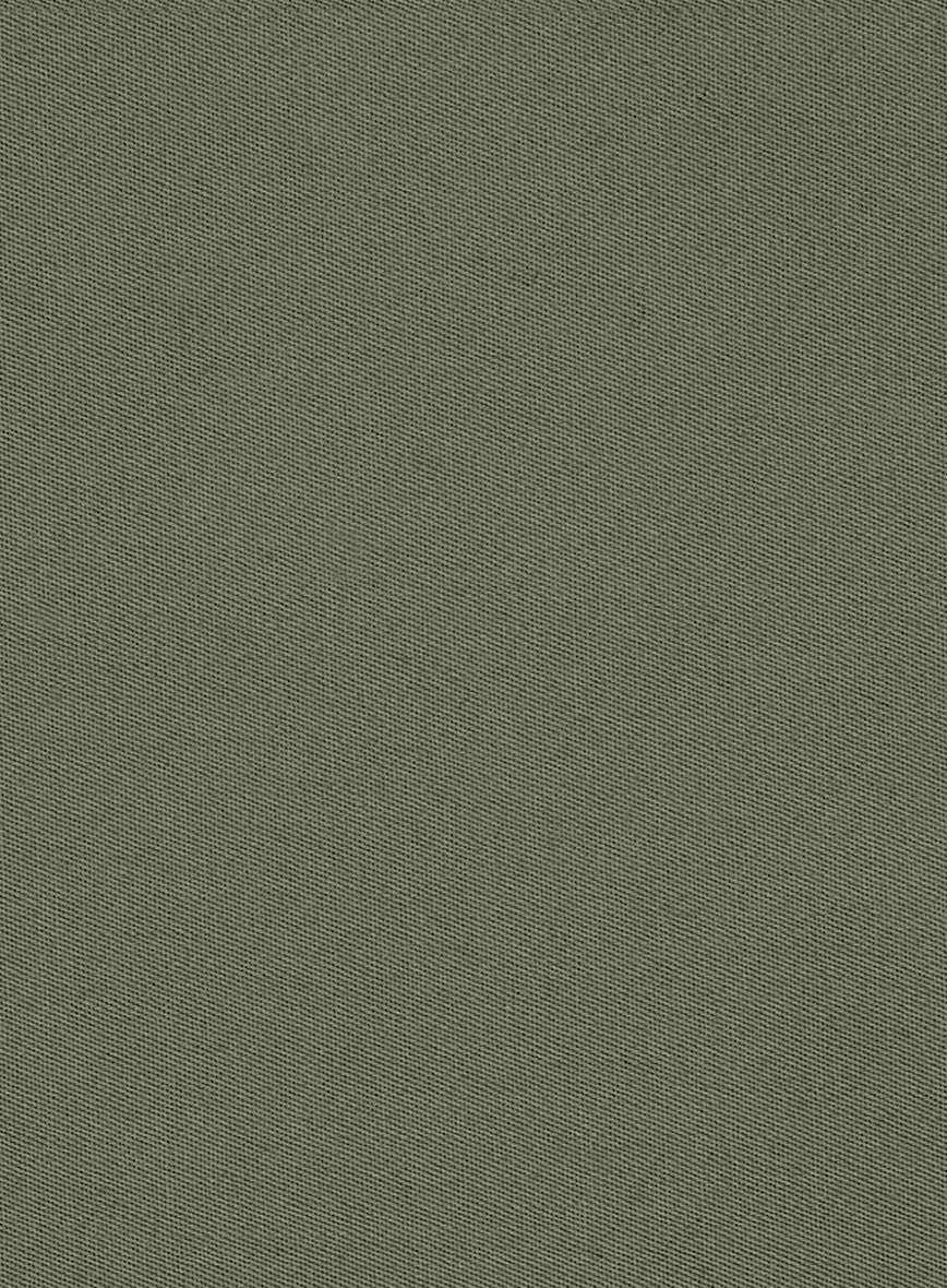 Stretch Summer Olive Green Chino Suit - Image 10
