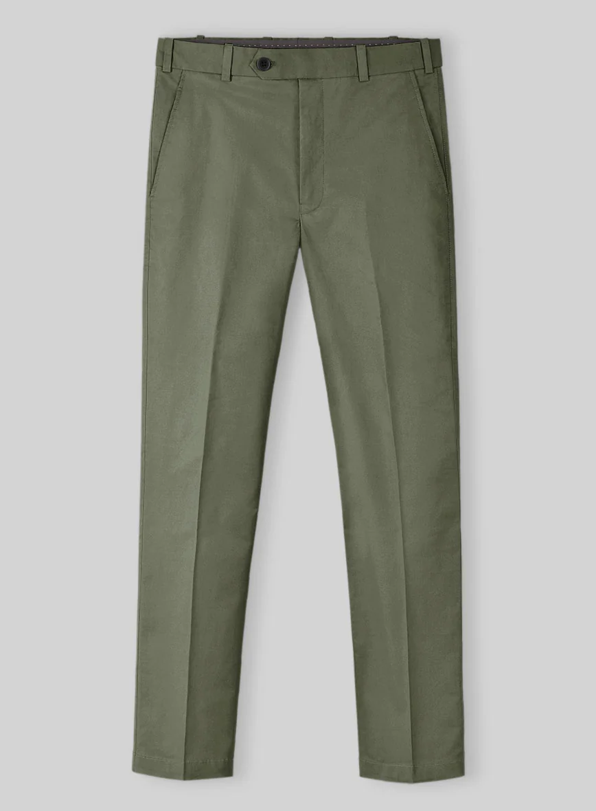 Stretch Summer Olive Green Chino Suit - Image 6