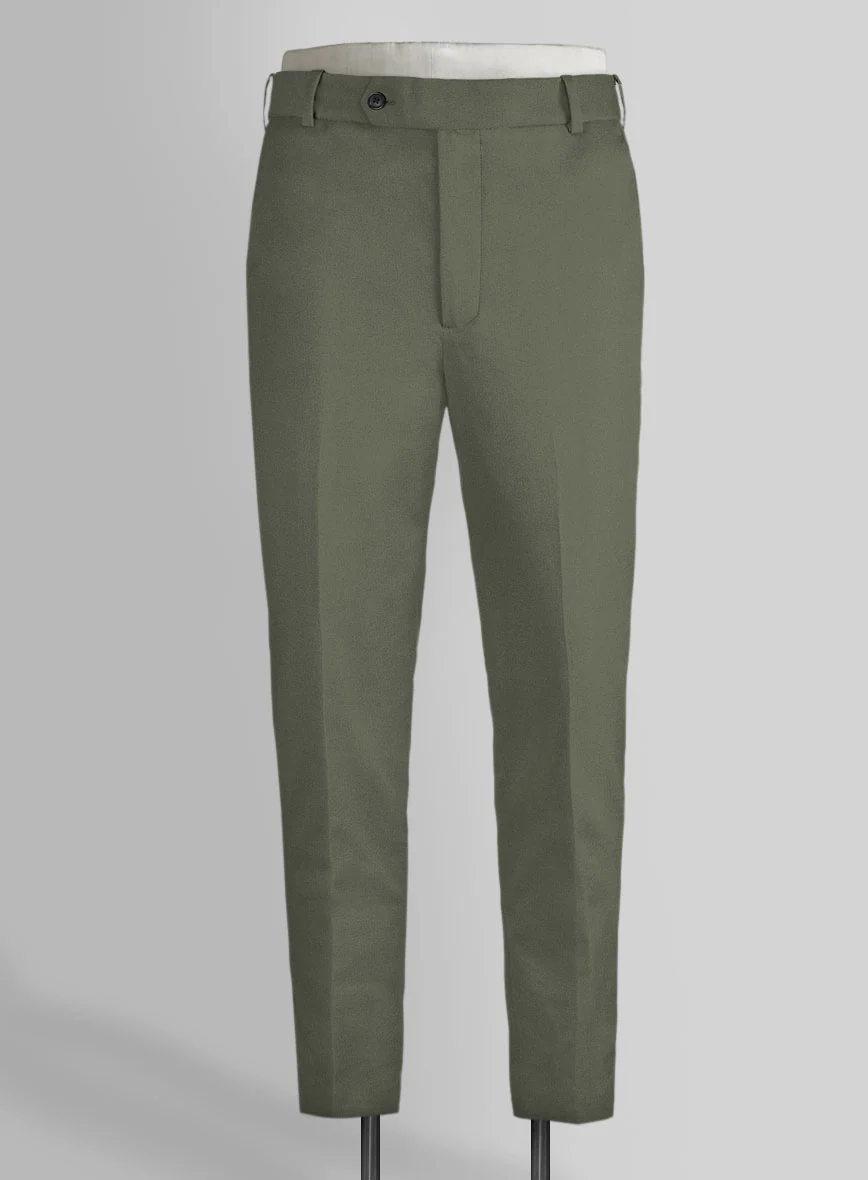 Stretch Summer Olive Green Chino Suit - Image 7