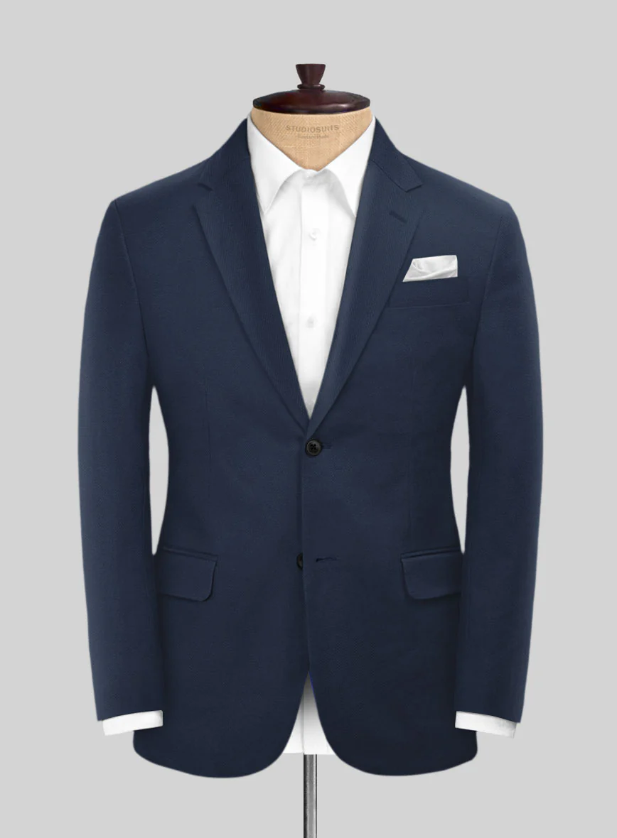 Stretch Summer Royal Blue Chino Suit - Image 3