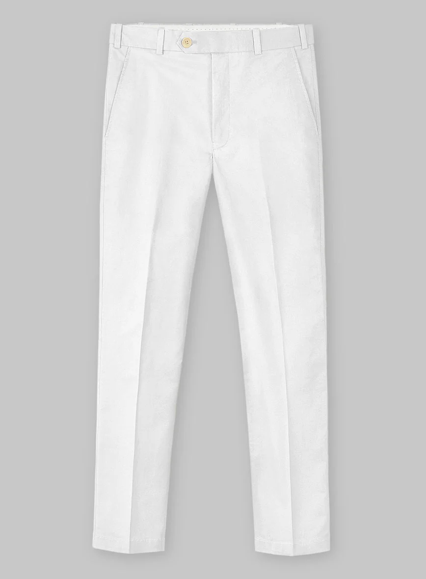 Stretch Summer White Chino Suit - Image 6