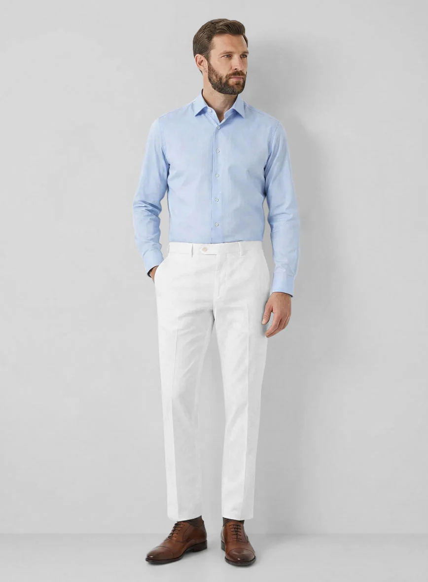 Stretch Summer White Chino Suit - Image 7