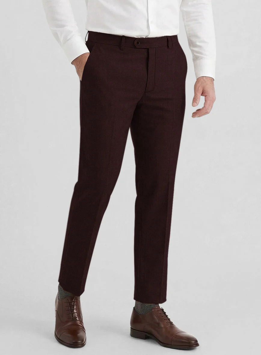 Stretch Wine Wool Suit - Image 6