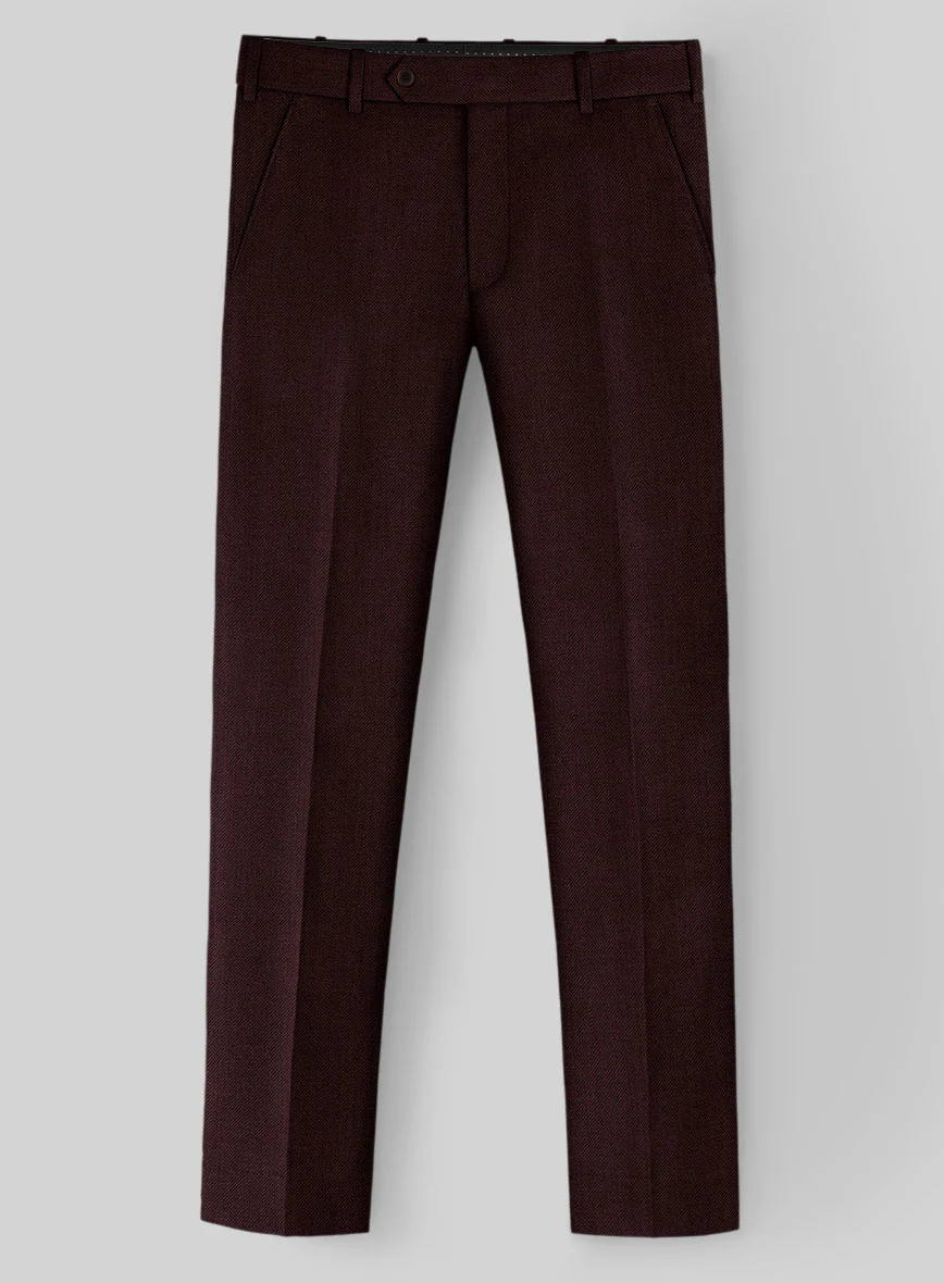 Stretch Wine Wool Suit - Image 5