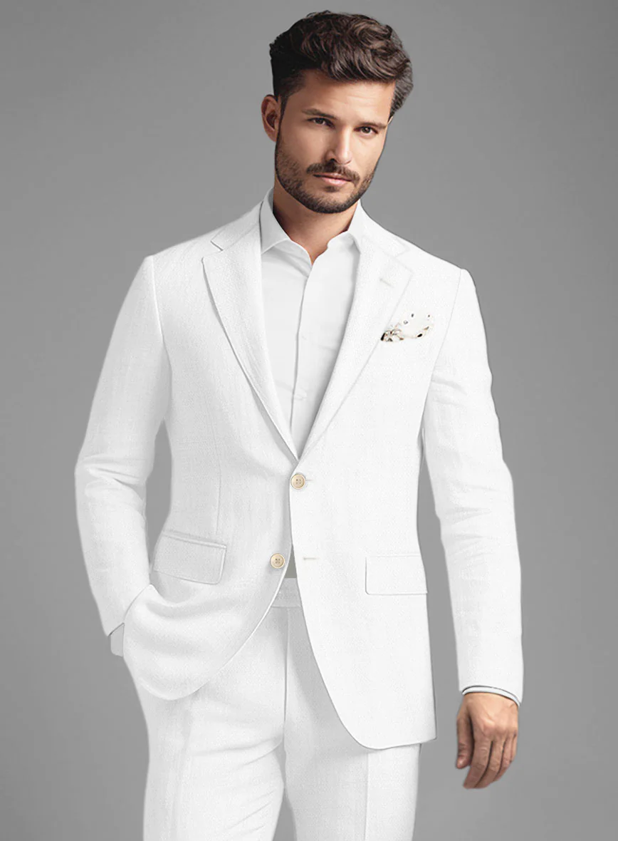 Stylbiella Natural White Linen Suit - Image 5