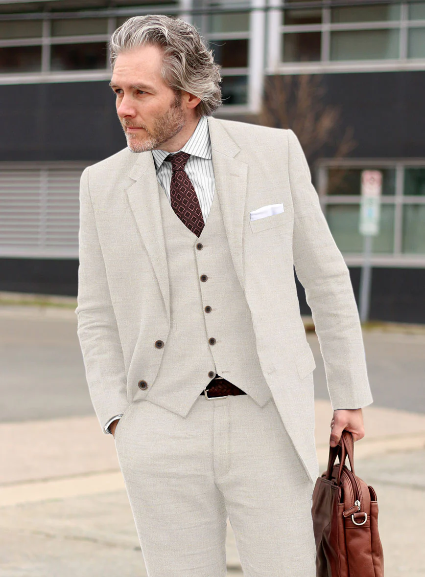 Stylbiella Spring Beige Linen Jacket - Image 2
