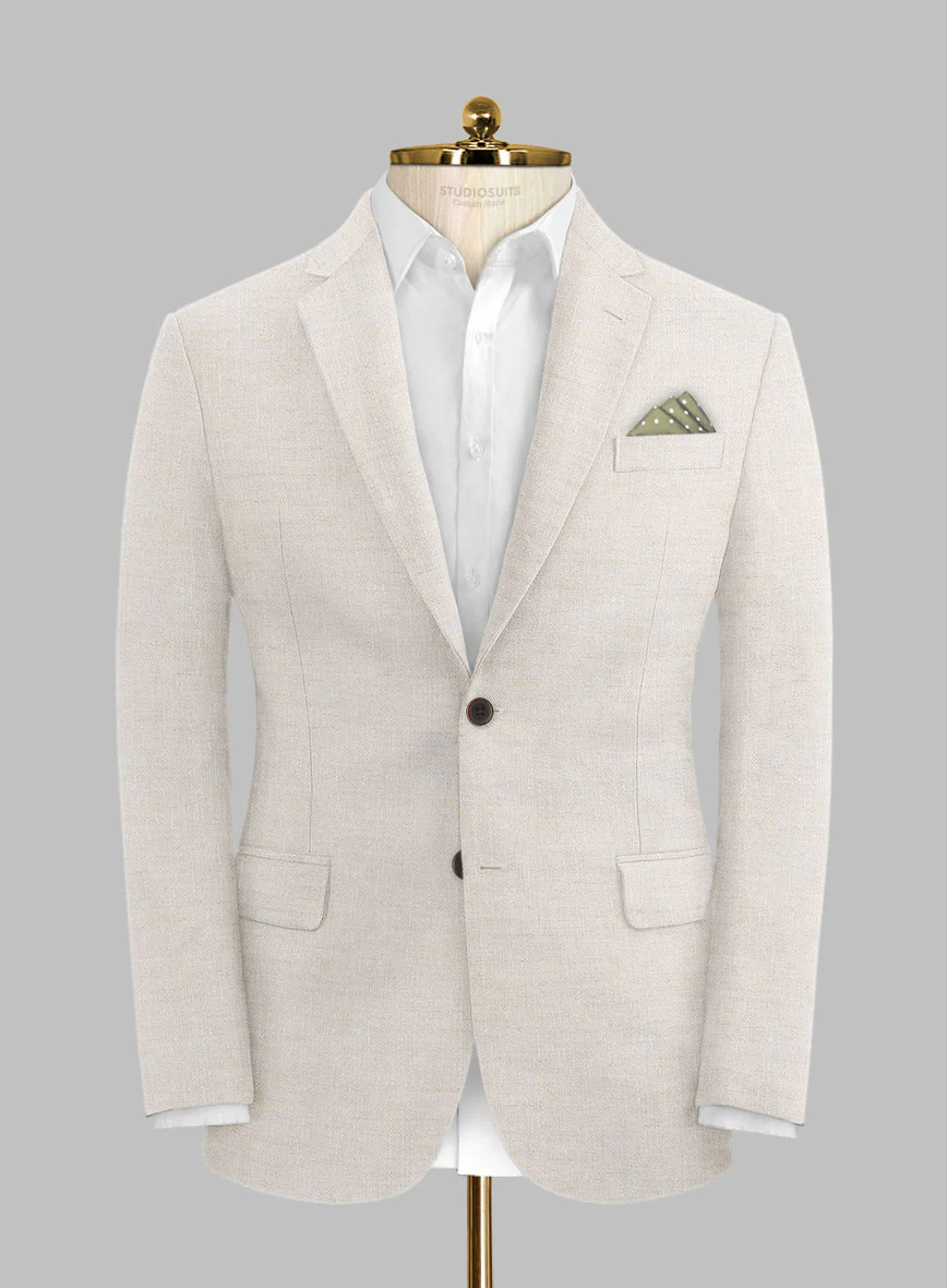 Stylbiella Spring Beige Linen Jacket - Image 3