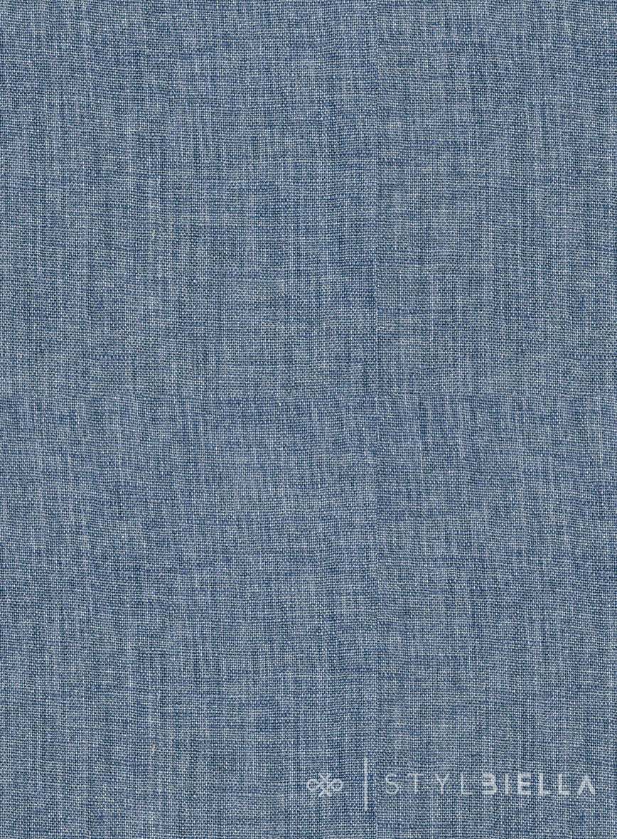 Stylbiella Spring Blue Linen Jacket - Image 4