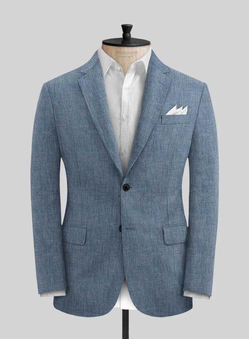 Stylbiella Spring Blue Linen Suit - Image 3