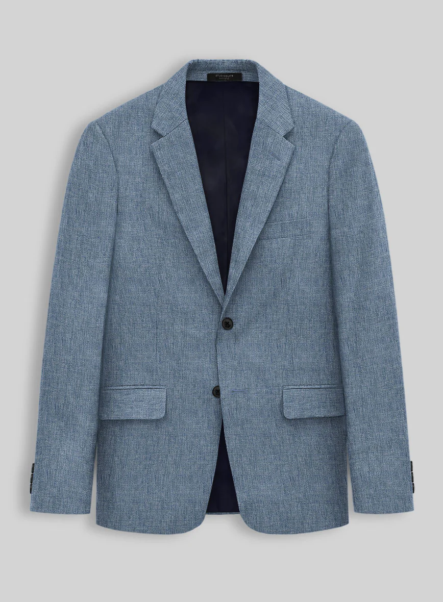 Stylbiella Spring Blue Linen Suit - Image 4