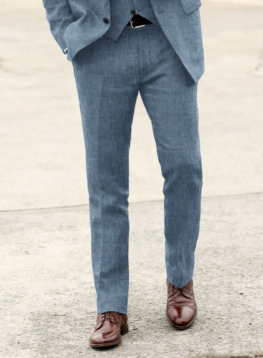 Stylbiella Spring Blue Linen Suit - Image 7