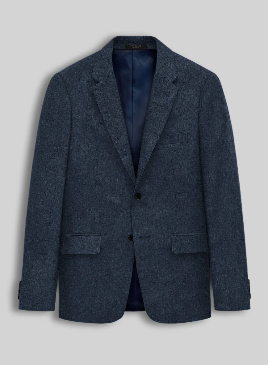 Stylbiella Spring Dark Blue Linen Suit - Image 4