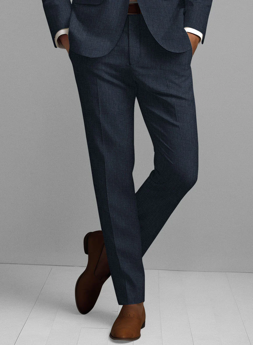 Stylbiella Spring Dark Blue Linen Suit - Image 5